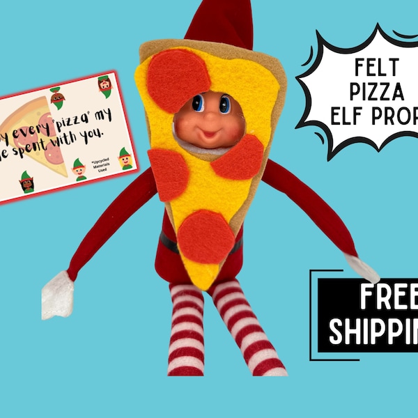 Felt Pizza Christmas Elf Accessory-FREE SHIPPING