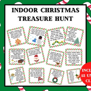 Indoor Christmas Treasure/Scavenger Hunt - Christmas Printables - Kids Christmas Activity