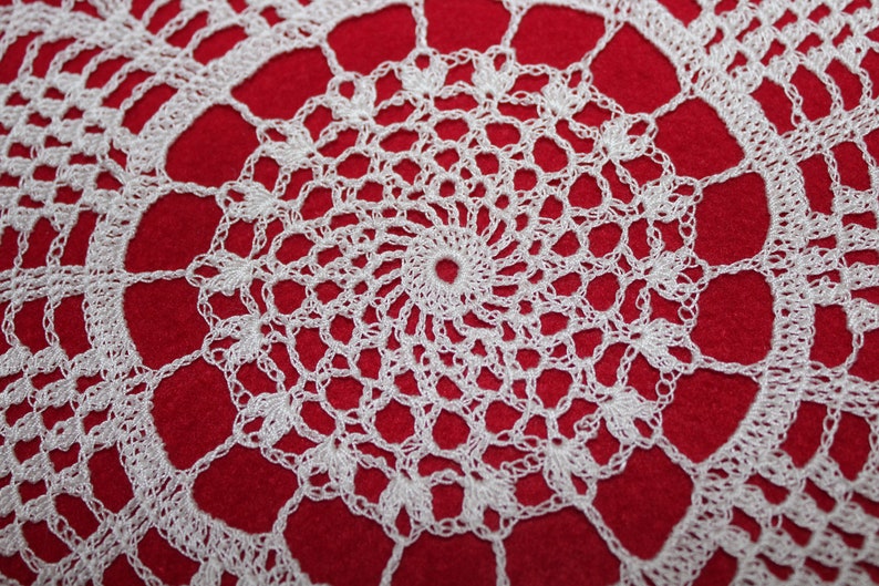 White 16 inch New Crocheted Doily