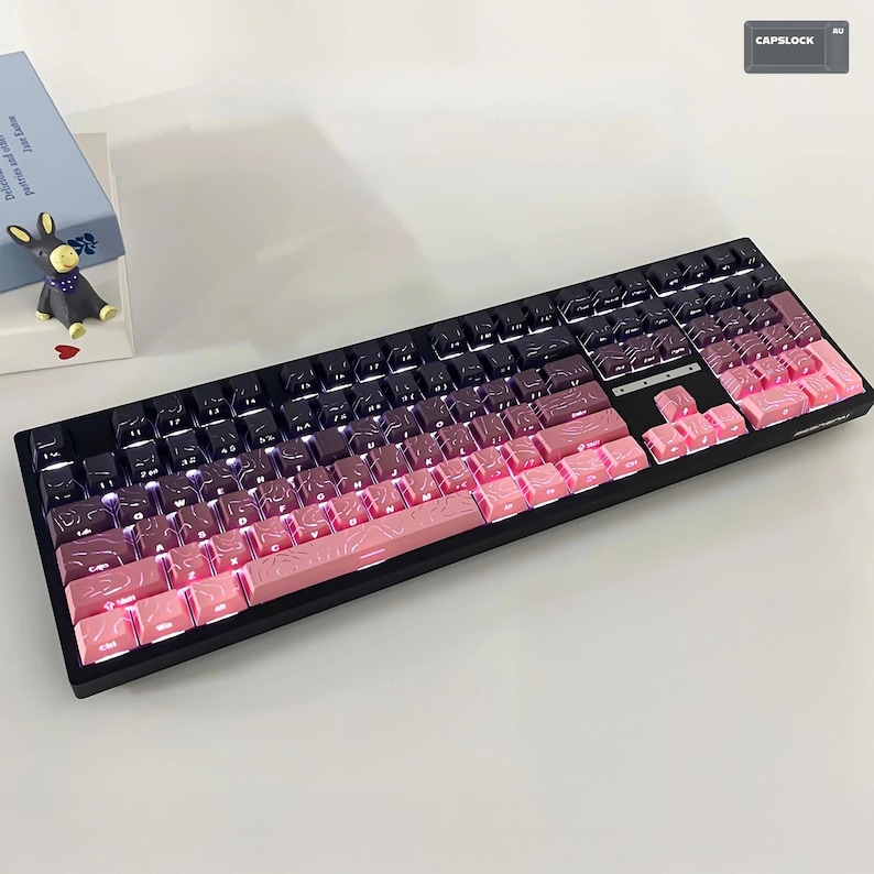 Line Design Keyboard Gradient Translucent Lines Mechanical Keyboard Keycaps | 133 Keys - Etsy