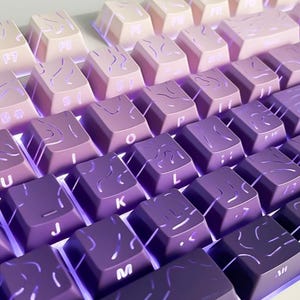 Farbverlauf Transluzente Linien Mechanische Tastatur Tastenkappen | 133 Schlüssel