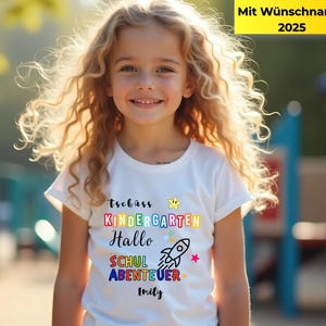 Schulkind Shirt 2025 – T-Shirt Einschulung Mädchen & Jungen mit Wunschname – Erstklässler Geschenk zum Schulanfang