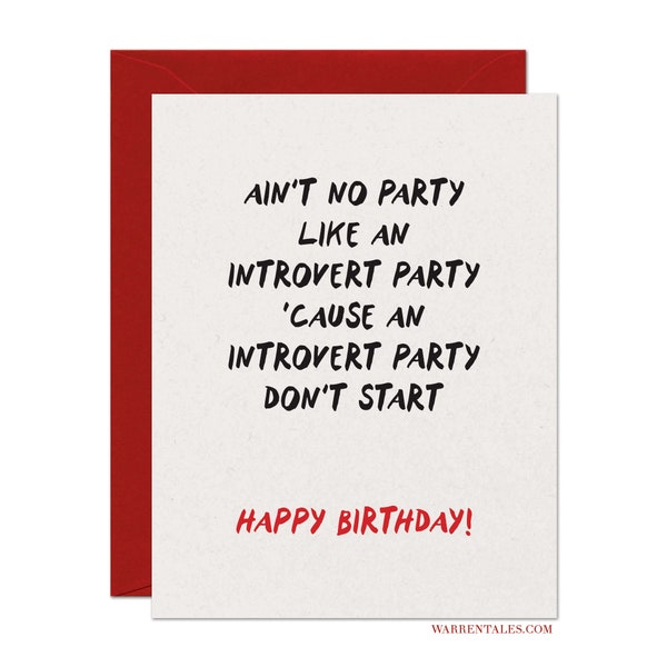 Birthday Introvert Card