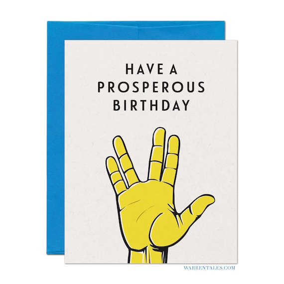 Carte Danniversaire Star Trek Etsy