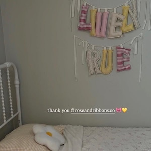 Custom Handmade Fabric Name Banner