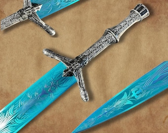 Holy Moonlight Display Sword – Life-Size Metal Fantasy Replica Inspired by Elden Ring & Dark Souls