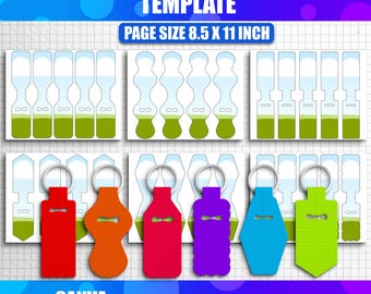 de porte-clés porte-baume à lèvres | Porte-bâtonnets de bûche SVG PNG | Modèle vierge de sublimation | Porte-clés DIY, fichier numérique éditable sur toile