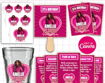 Resha please card game template ( PINK )