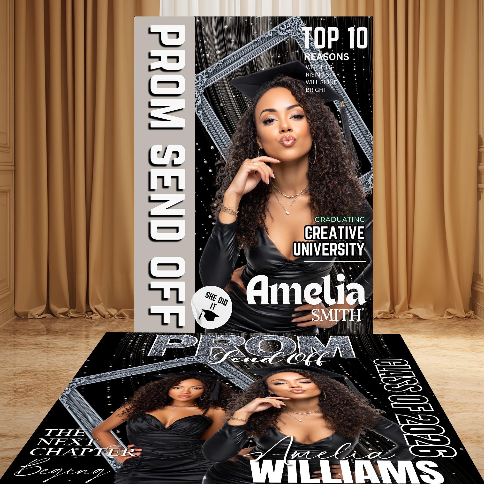 Custom Black Prom Decor Bundle, Class of 2026 Grand Entrance, Book ...