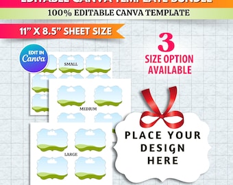 3x Benelux Ornament Canva Template Bundle | Canva Editable Christmas Ornament Design | Ornament Sublimation Template | Gift Tag Template