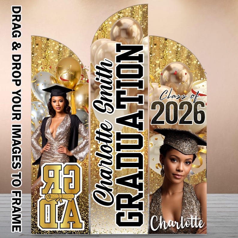 10x Graduation Wooden Arch Panel Canva Designs, Grad Wooden Arch ...