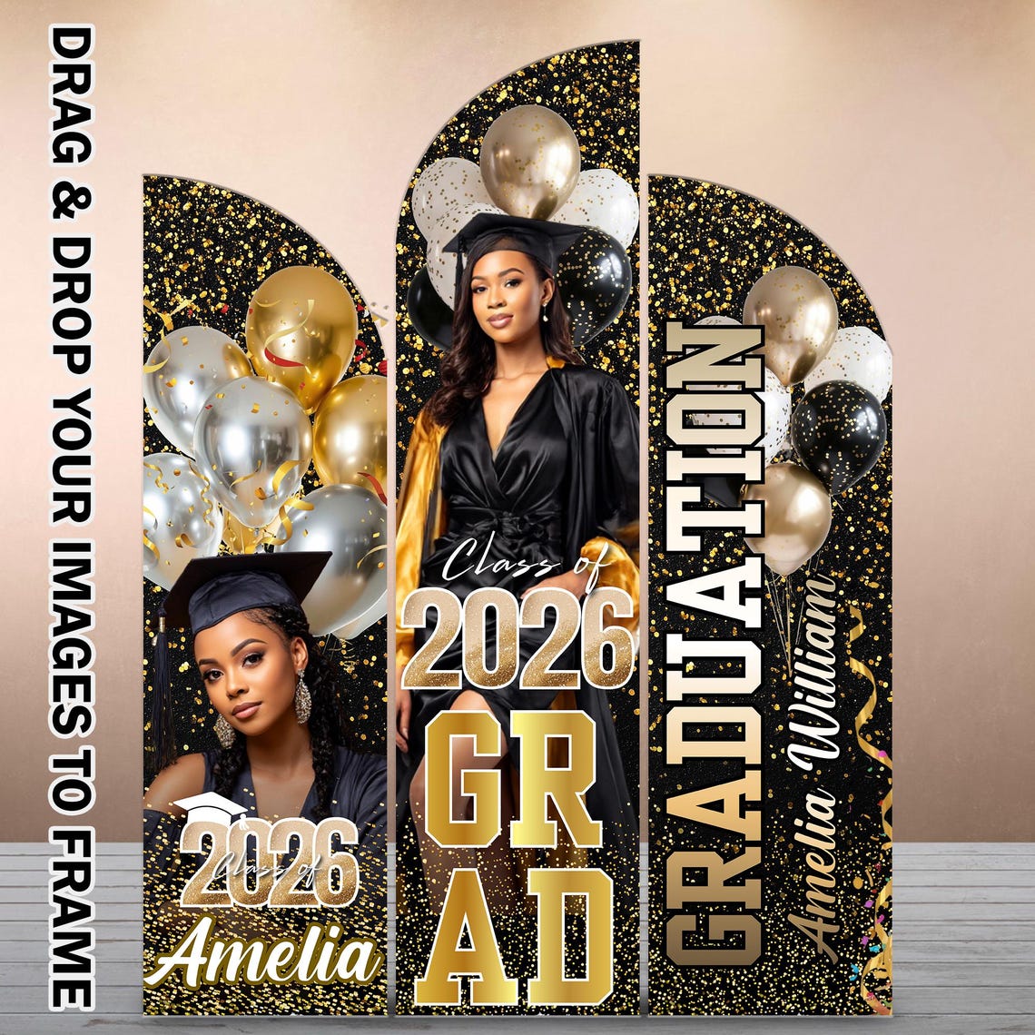 10x Graduation Wooden Arch Panel Canva Designs, Grad Wooden Arch ...
