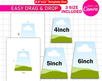 3x Cowbell Canva Editable Templates | Custom Game Day Spirit Designs | Drag & Drop Sports Cowbell Canva Template | Digital Download