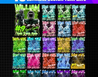 Paquete de 40 plantillas editables de fútbol de Canva, camisetas de mascota de Canva, diseño personalizado de escuela de fútbol, collage de fotos, camisetas de fútbol, marcos para camisetas.