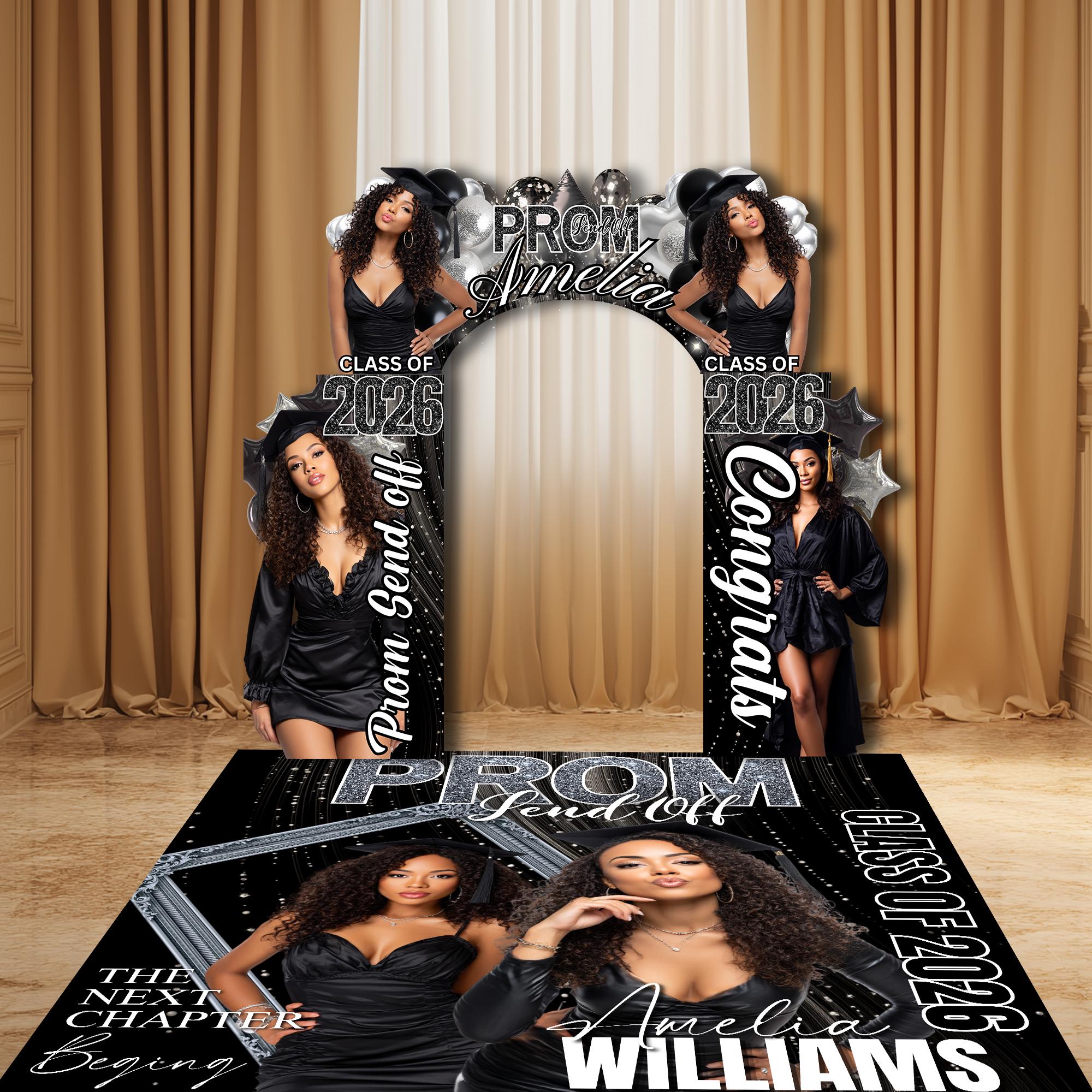 Custom Black Prom Decor Bundle, Class of 2026 Grand Entrance, Book ...