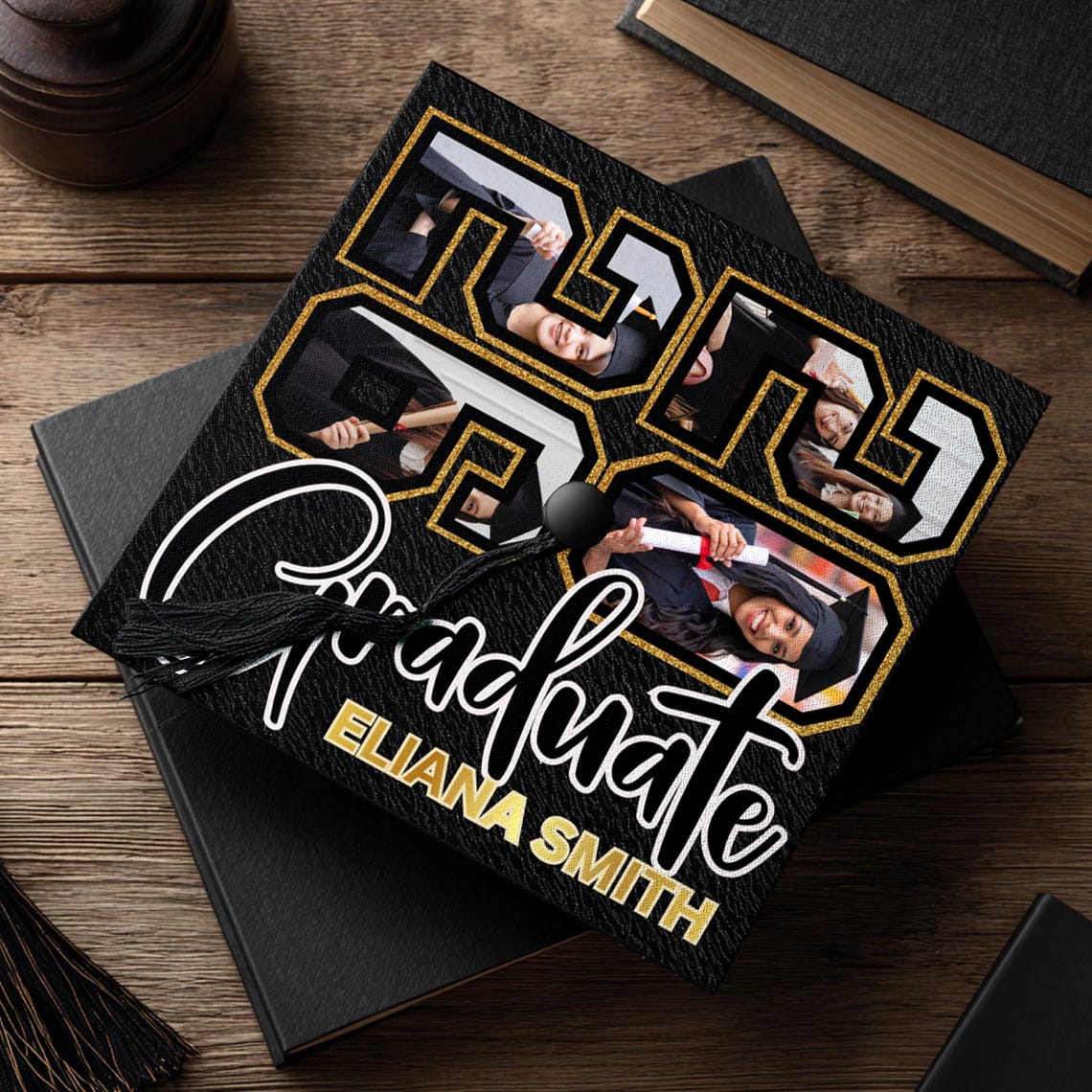 Modern Grad Cap Design Personalized Graduation Cap Topper | Custom Grad Cap Design | Class of ...