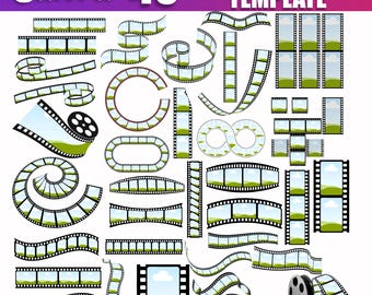 Editable Photo Film Strip Canva Frames | Retro Photo Booth Printable | Photo Collage Template Drag and Drop Custom Photo Album