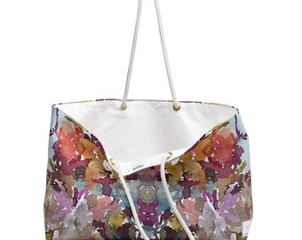 Jewel- duffle Art Weekender Bag- bridesmaid girls night girls weekend beach girl time yard party