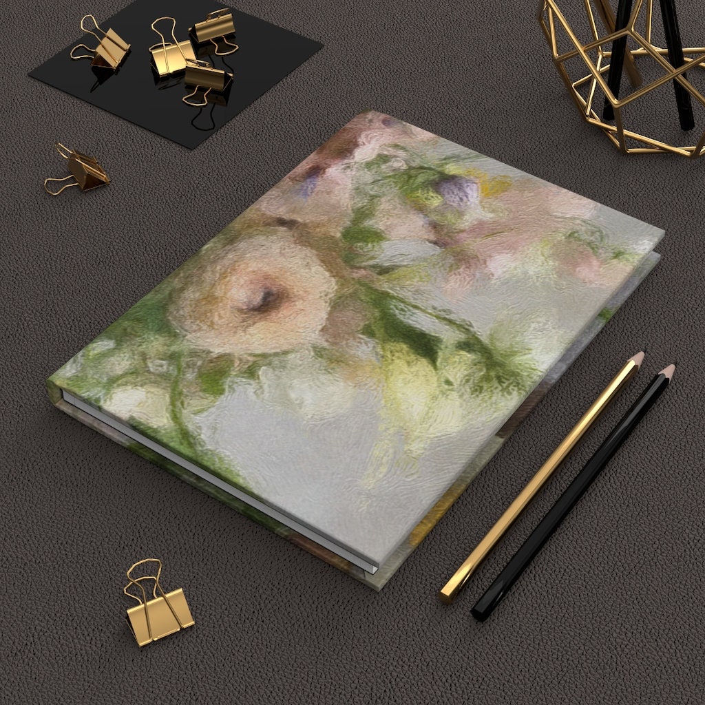 BLOOM Notebook- Painting Floral Wedding Guestbook Lined Journal Teacher ...
