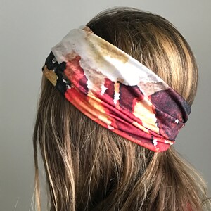 Nevaeh floral flowers Painting Stretchy Headband