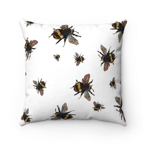 Cutest Little BEE - Faux Suede Square Pillow with Insert!