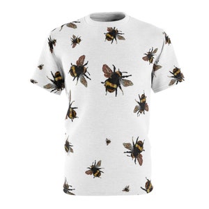 Little Bee Watercolor Tshirt- Unisex bumblebee honey