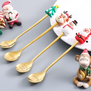 Personlig julsked i rostfritt stål, glassskedsset, julklappar, logotypanpassning