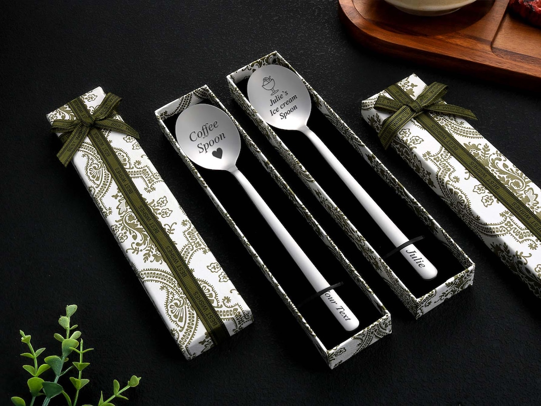 Spoon Writing Personalized Stainless Steel Spoon With Gift Box,custom Engraved Spoon ...