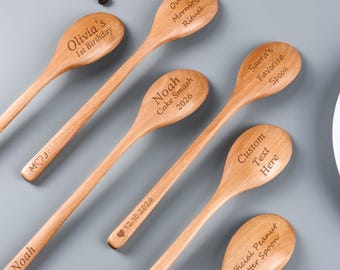 Cuchara de madera personalizada - Cucharas vintage personalizadas