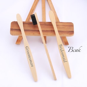 Personalized Bamboo ToothbrushesCustom Name Toothbrush,Travel Toothbrush,- Eco-Friendly Family Toothbrush Multipack -Zero Waste,Plastic Free