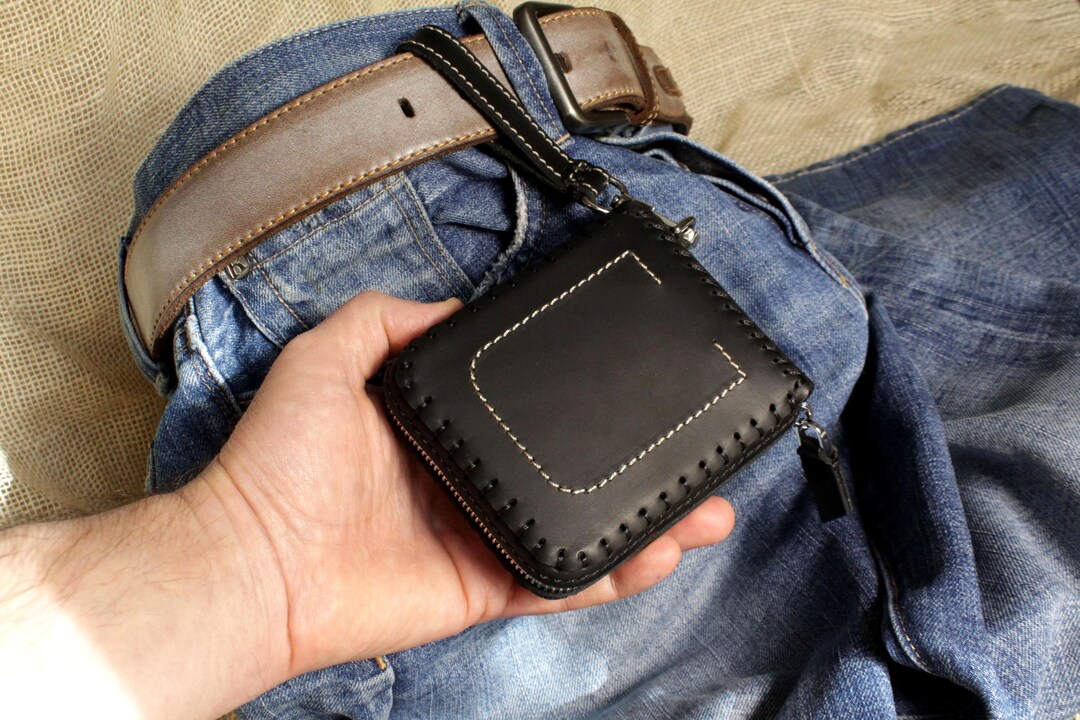 Men Exercise Wallet Man's Wallet, RFID Waist Organizer, Double Zipper Wallet, Minimalist ...