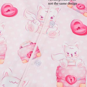 Boho Easter Bunny Satin Pajama Set | Women's Short Sleeve Sleepwear (Polyester) image 10