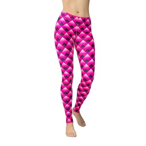 Red Triangle Leggings, Abstract Leggings, Geometric Pattern, All Over Print, Cute Workout Clothes, Yoga Pants, Fun Fashion, Gift for Her