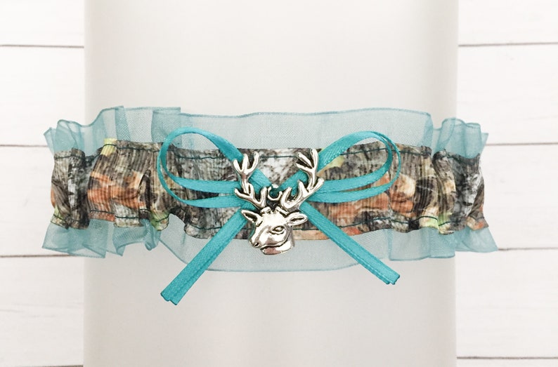 Sexy Camouflage Teal Jade Organza Camo Bridal Wedding ...