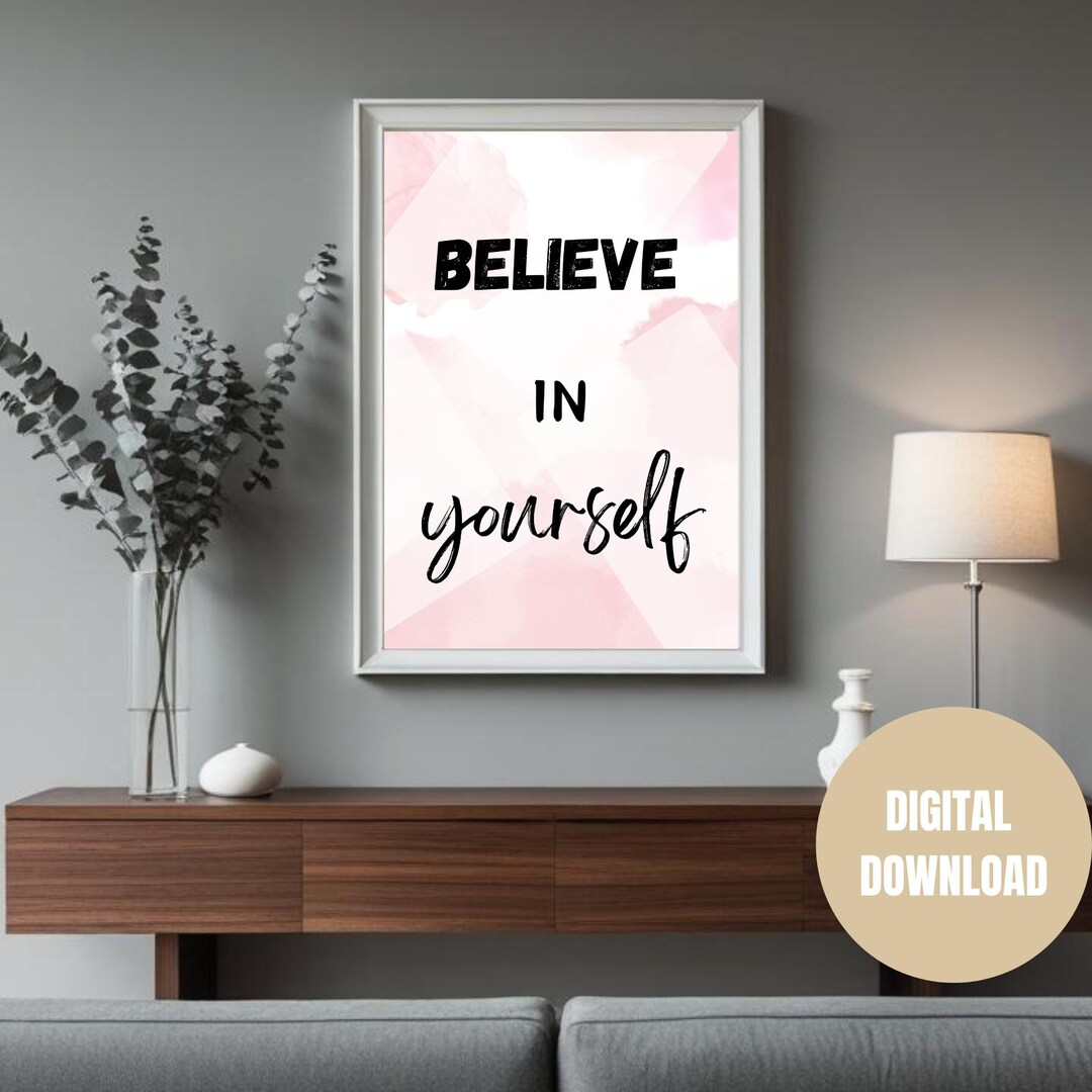 Self-love Positive Affirmation Printable Wall Art | Printable ...