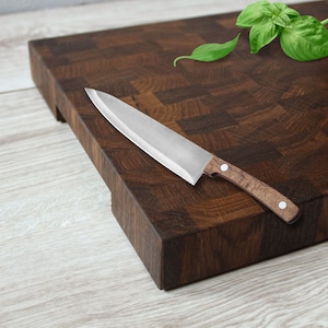 End Grain Oak Cutting Board - Large Butcher Wood Block for Chefs, Charcuterie, Grill - 5th Anniversary Gift