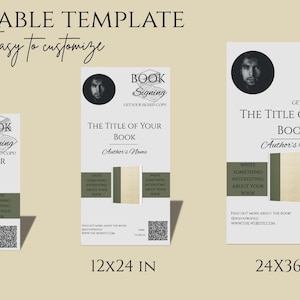 book signing poster author event flyer editable canva template book launch sign printable literary event poster modern minimalist