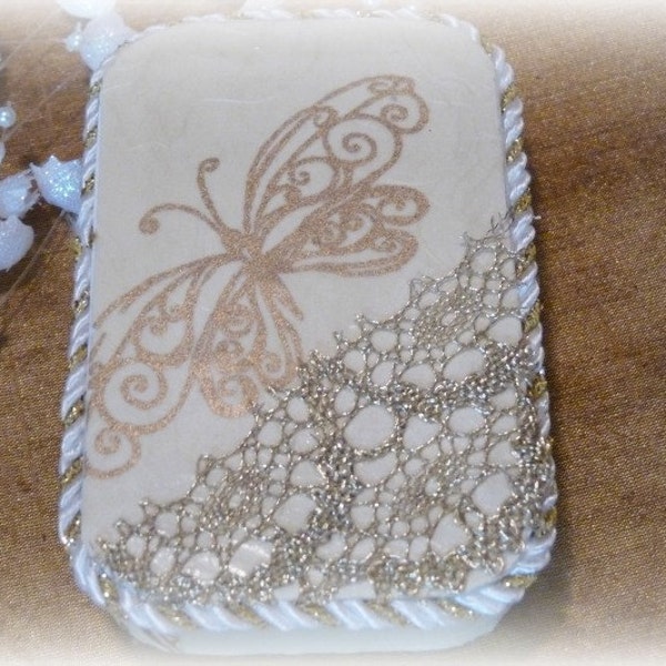 Golden Butterfly Hand Embellished Tin No 62