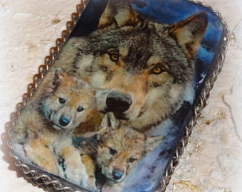 Wolf, Altered Altoid Tin Box, Wildlife, Keepsake Box, Treasure Box, Memory Box, Trinket Box, Gift, Coin Purse, Credit Card Case