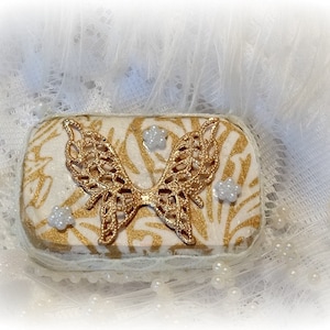 Ring box, Brides Maid Gift, Altered Altoid Mini Tin, Mini Tin, Keepsake Box, Altered Tin Box, Hand decorated Box, Upcycle Recycle, Butterfly
