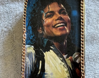 Michael Jackson Trinket Keepsake altered tin box