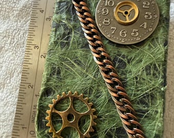 Steampunk Tin, Stash Box, Cosplay Accessory, Gift, Credit, Business Card, Coin, Cigarette Case