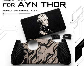 AYN Thor Grip Custom Set with Cyberpunk Cover and Gaming Triggers