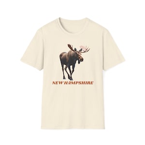 New Hampshire Moose Unisex T-Shirt | Softstyle Tee for Nature Lovers, Gift for Wildlife Enthusiasts, Outdoor Adventure Apparel, Casual [...]