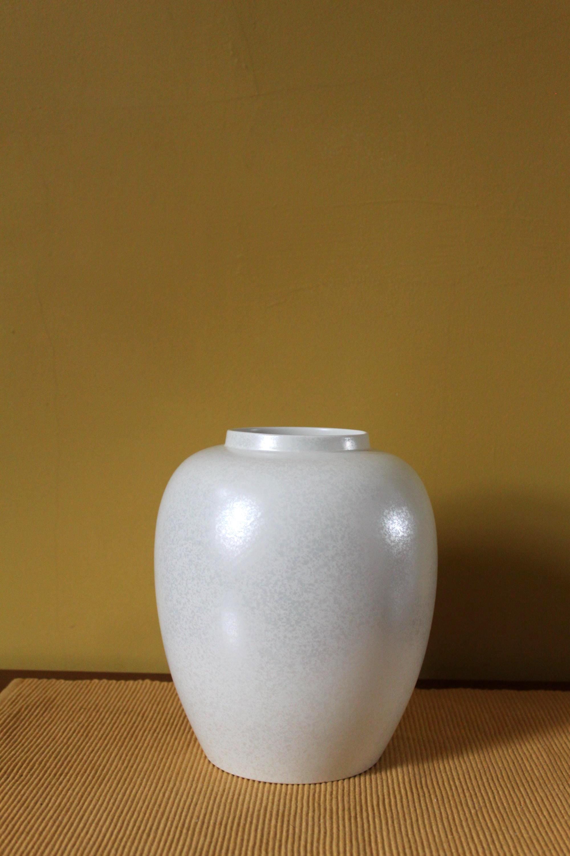 Vintage Poole Pottery White Lustre Iridescent Mottled Vase