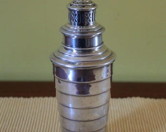 Mappin and Webb Art Deco Silver Plated Sugar Sifter Dredger