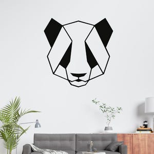 Geometrical Panda Wooden Signs for Any Room – Ready to Hang Plywood Decor | Entryway, Kitchen, Bedroom