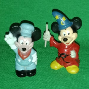 Vintage Disney Mickey Mouse PVC Figurines Walt Disney Productions