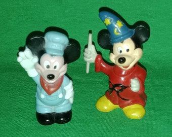 Vintage Disney Mickey Mouse PVC Figurines Walt Disney Productions