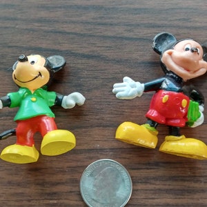 Vintage Walt Disney Productions Mickey Mouse PVC Figurines afbeelding 5